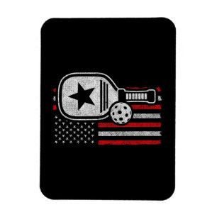 Pickleball Speler - Amerikaanse Vlag Pickleball - Magneet