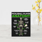 Pickleball-speler anatomie grappige dink pickle-ba kaart (Gele Bloem)