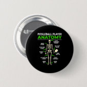 Pickleball-speler anatomie grappige dink pickle ba ronde button 5,7 cm (Voorkant /achterkant)