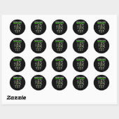 Pickleball-speler anatomie grappige dink pickle ba ronde sticker (Vel)