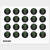 Pickleball-speler anatomie grappige dink pickle ba ronde sticker (Vel)