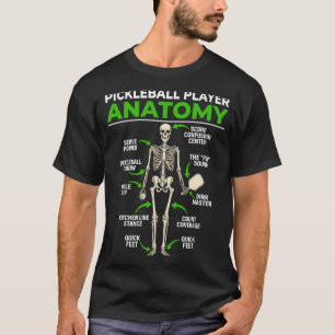 Pickleball-speler anatomie grappige dink pickle ba t-shirt