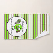 Pickleball speler Chocolade Zachte Serve Groen Gra Handdoek (Handdoek)