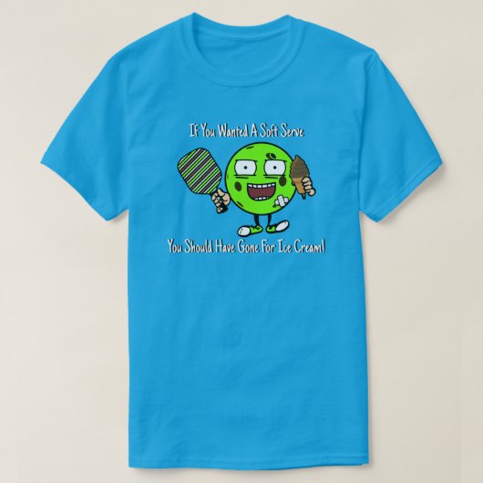 Pickleball speler Chocolade Zachte Serve Groen Gra T-shirt (Design voorkant)