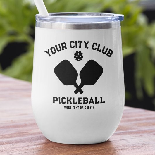 Pickleball Speler Club Team Naam Custom Zwart