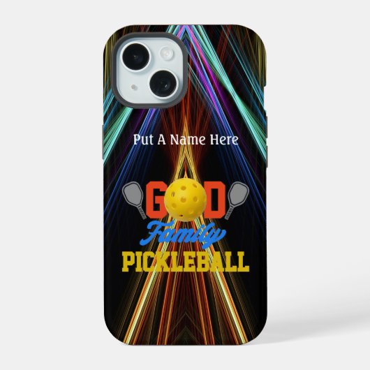Pickleball-speler/Fan personaliseer Case-Mate iPhone 15 Case (Achterkant)