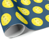 Pickleball speler geel augurk bal patroon cadeaupapier (Rol Hoek)