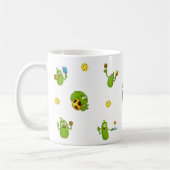 Pickleball speler gepersonaliseerde naam grappig koffiemok (Links)