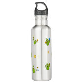 Pickleball speler gepersonaliseerde naam grappig waterfles  (Achterkant)