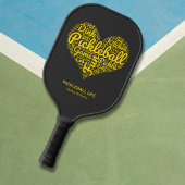 Pickleball Speler Gepersonaliseerde Naam Word Art Paddle