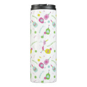 Pickleball Speler Gift voor Haar Pink Specialty Mo Thermosbeker (Achterkant)