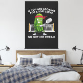 Pickleball-speler Grappig Canvas Afdruk (Insitu (Slaapkamer))