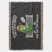 Pickleball Speler Grappig Deken (Voorkant Verticaal)