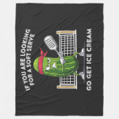 Pickleball-speler Grappig Fleece Deken (Voorkant)