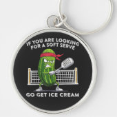Pickleball-speler Grappig Sleutelhanger (Voorkant)