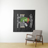 Pickleball-speler Grappig Wandkleed (In Situ (horizontaal))