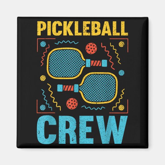 Pickleball-speler grappige pickle bal pickleball b magneet (Voorkant)