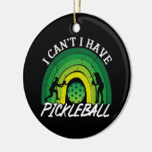 Pickleball speler I Cant Ik heb een Pickleball reg Keramisch Ornament (Links)