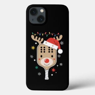 Pickleball Speler Kerstvakantie Rendier Xmas Case-Mate iPhone Case