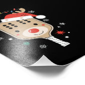 Pickleball Speler Kerstvakantie Rendier Xmas Foto Afdruk (Hoek)