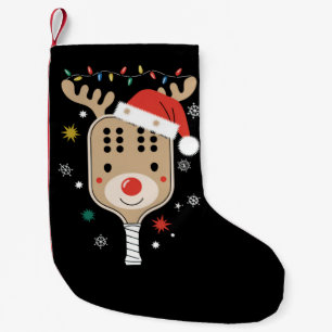 Pickleball Speler Kerstvakantie Rendier Xmas Kleine Kerstsok