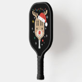 Pickleball Speler Kerstvakantie Rendier Xmas Pickleball Paddle (Links)