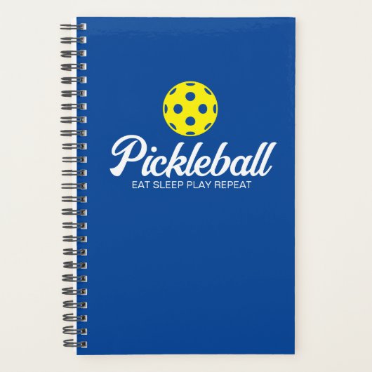 Pickleball-speler komt overeen met spiraalplanner planner (Voorkant)