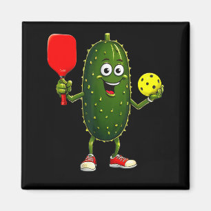 Pickleball speler kunst grappige pickle bal magneet