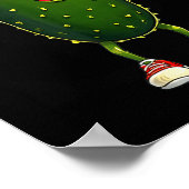 Pickleball-speler kunst grappige pickle bal  poster (Hoek)