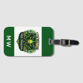 Pickleball Speler Logo Geborduurd Monogram Bagagelabel (Voorkant (horizontaal))
