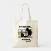 Pickleball-speler master winnaar aangepaste naam tote bag (Achterkant)
