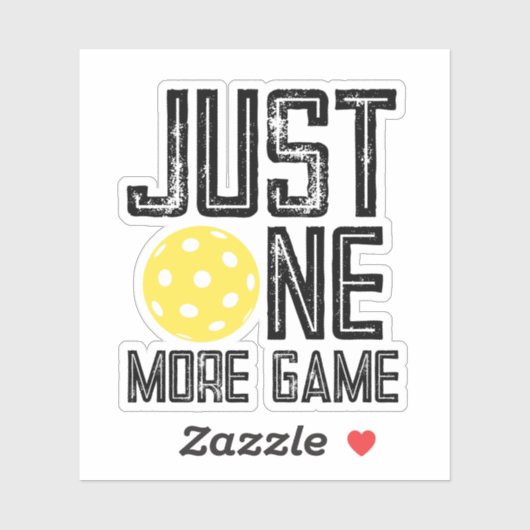 Pickleball Speler "Nog Eén Potje" Sticker (Vel)