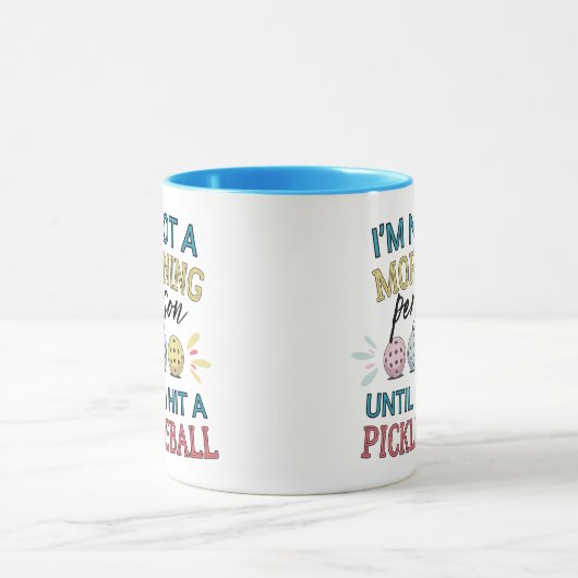 Pickleball speler ochtend persoon pickleballers mok (Midden)