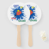 Pickleball speler paddle sport spel handwaaier (Voorkant en achterkant)