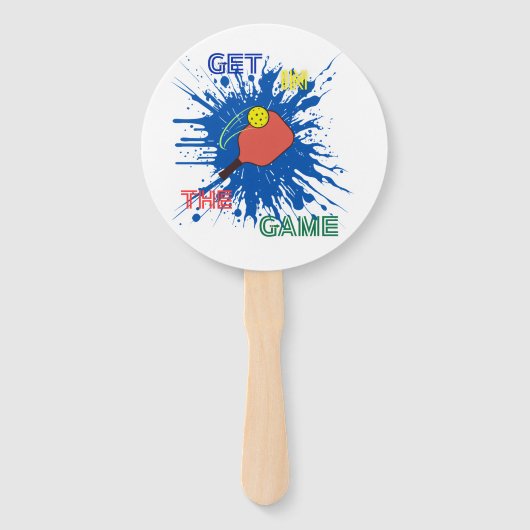 Pickleball speler paddle sport spel handwaaier (Voorkant)