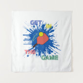 Pickleball speler paddle sport spel wandkleed (Voorkant)