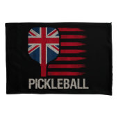 Pickleball Speler Paddle Uk Vlag  Kussensloop (Voorkant)