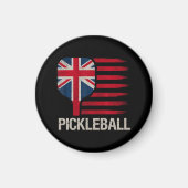 Pickleball-speler Paddle Uk-vlag  Magneet (Voorkant)