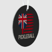 Pickleball Speler Paddle UK Vlag Ornament (voorkant)