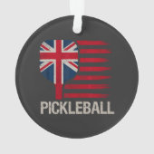 Pickleball Speler Paddle UK Vlag Ornament (achterkant)