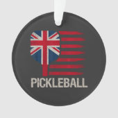 Pickleball Speler Paddle UK Vlag Ornament (voorkant)