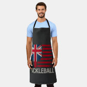 Pickleball Speler Paddle Uk Vlag  Schort (Gedragen)