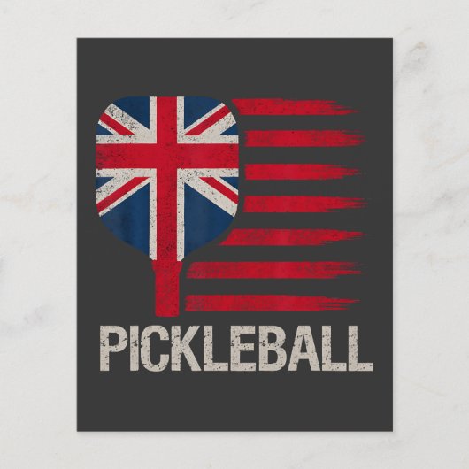 Pickleball-speler Paddle VK-vlag Flyer (Voorkant)
