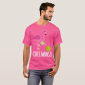 Pickleball Speler Paddleball Lover Picklemingo Pin T-shirt (Voorkant volledig)