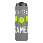 Pickleball Speler Paddles en Bal Thermosbeker (Voorkant)