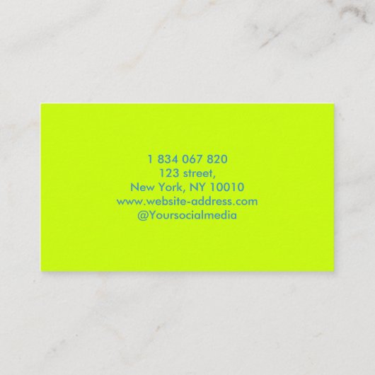 pickleball speler - pickleball coach visitekaartje (Achterkant)