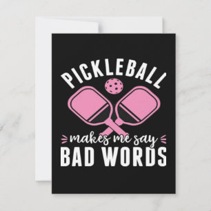 Pickleball Speler Pickleball Maakt Me Schelden Feestdagenkaart