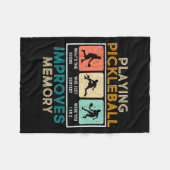 Pickleball Speler Quote Grappige Pickleball Lover Fleece Deken (Voorkant (Horizontaal))