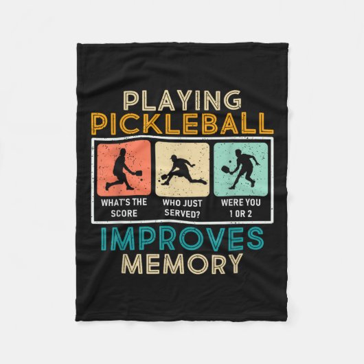 Pickleball Speler Quote Grappige Pickleball Lover Fleece Deken (Voorkant)