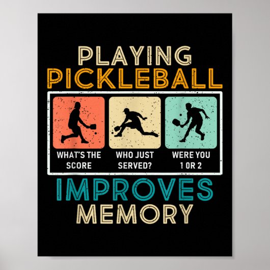 Pickleball Speler Quote Grappige Pickleball Lover Poster (Voorkant)